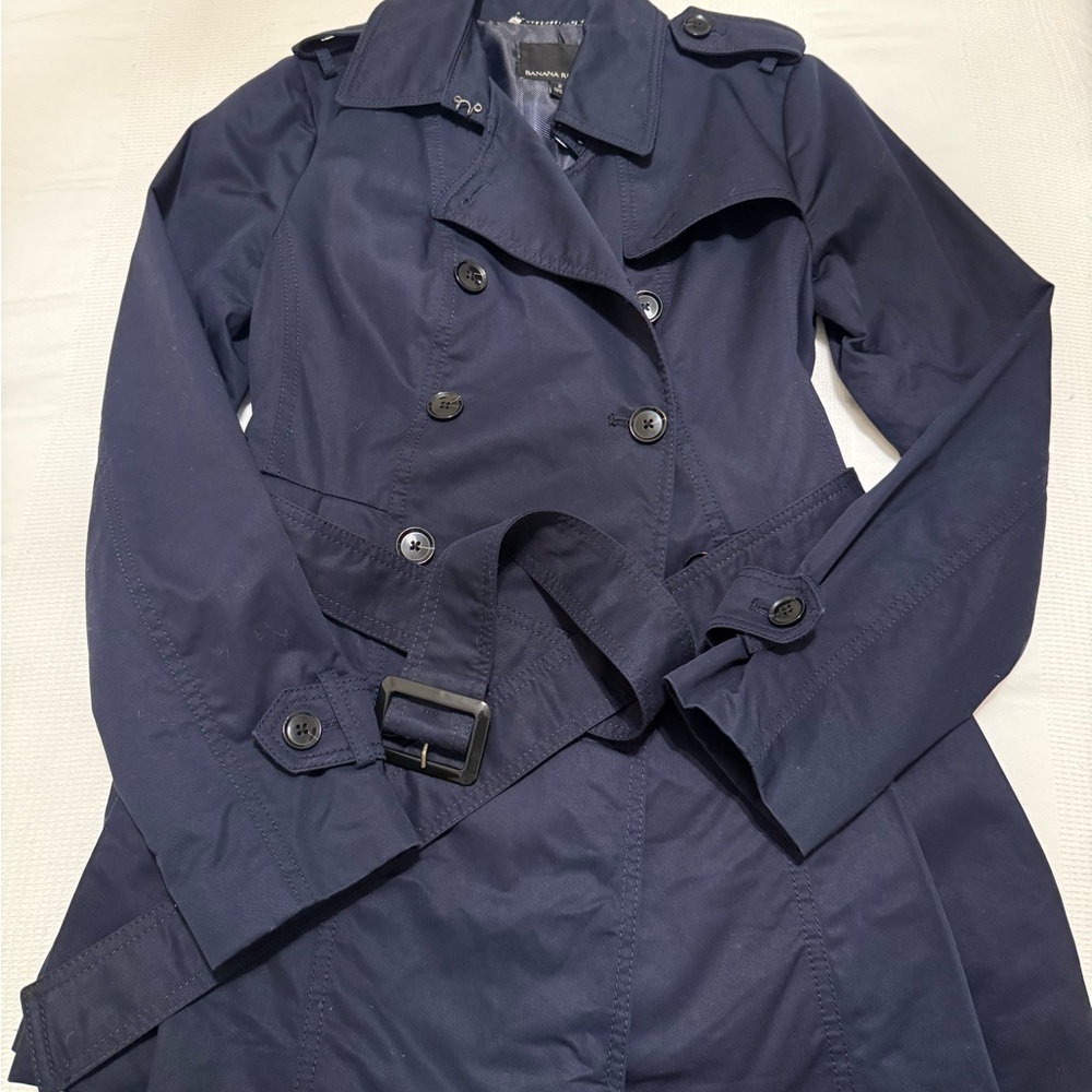 Banana Republic Trench Coat Navy